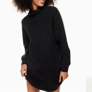 Aritzia Wilfred Montpellier Merino Wool Black Mini Dress